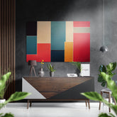 Rectangulars Brushed Aluminum Dibond Wall Art.
